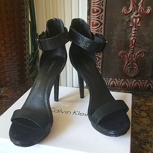 Calvin Klein Vivian Snake Print Heels